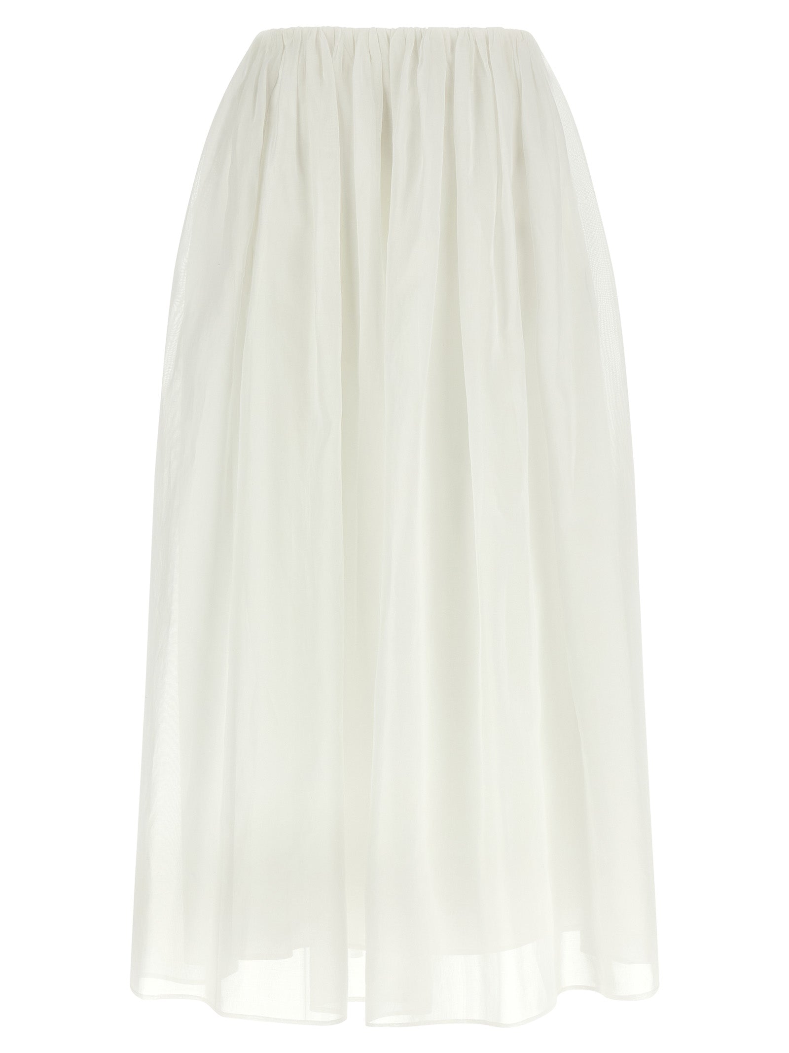 White Cotton Mini Skirt
