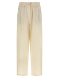 White Viscose Casual Pants