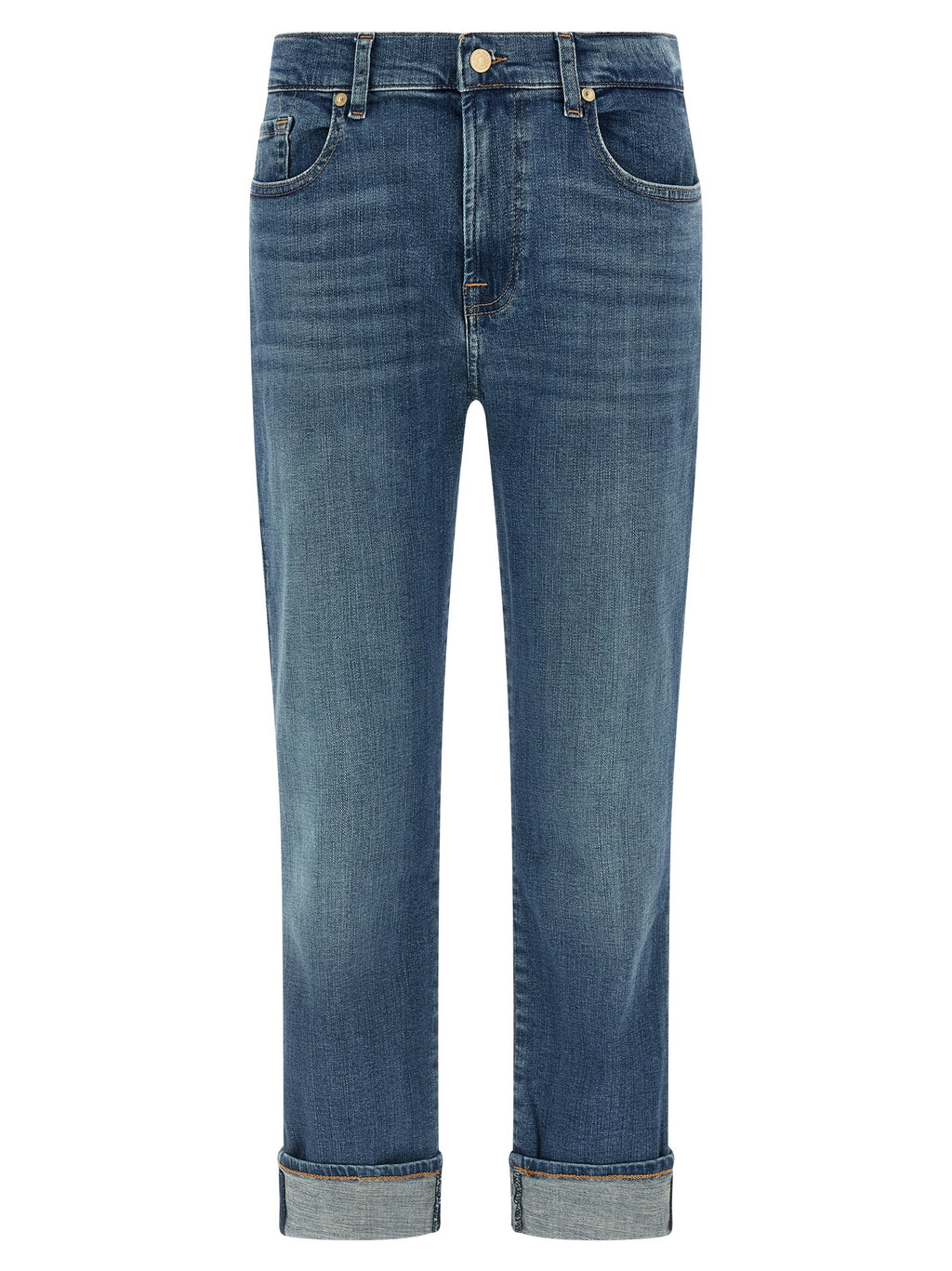Blue Cotton Relaxed Fit Jeans