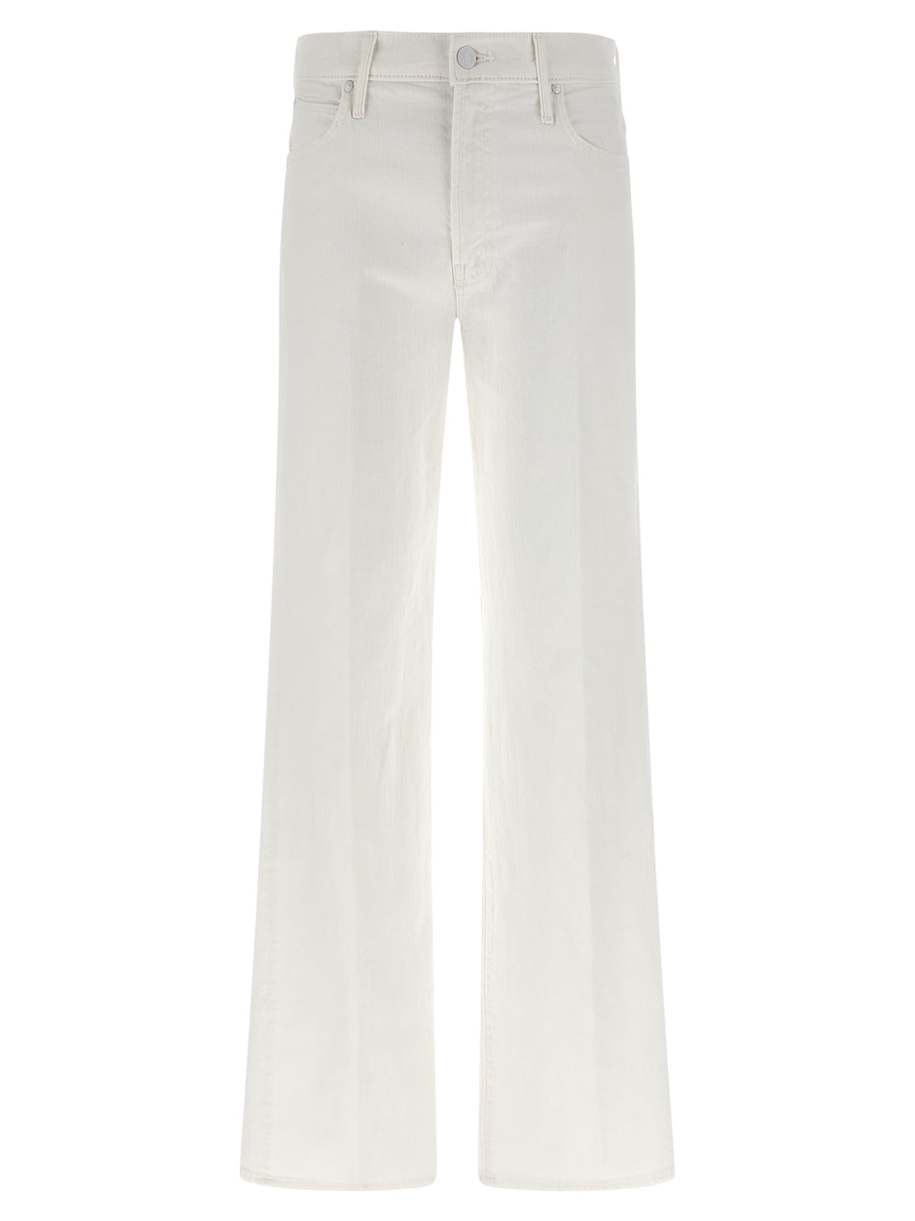 White Cotton Flared Jeans
