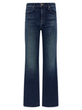 Mother Denim Blue Cotton Straight-Leg Jeans