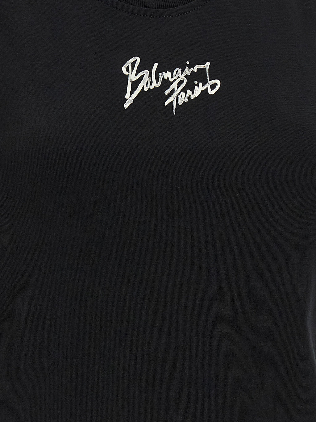 Black Cotton Sleeveles T-Shirt