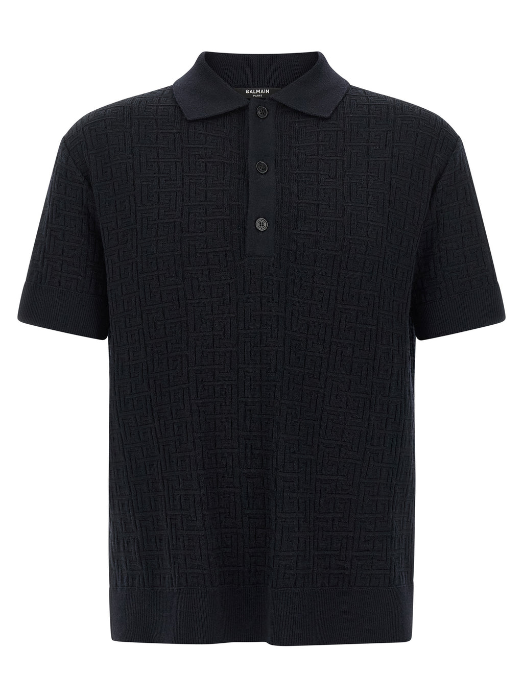 Blue Wool Polo Shirt