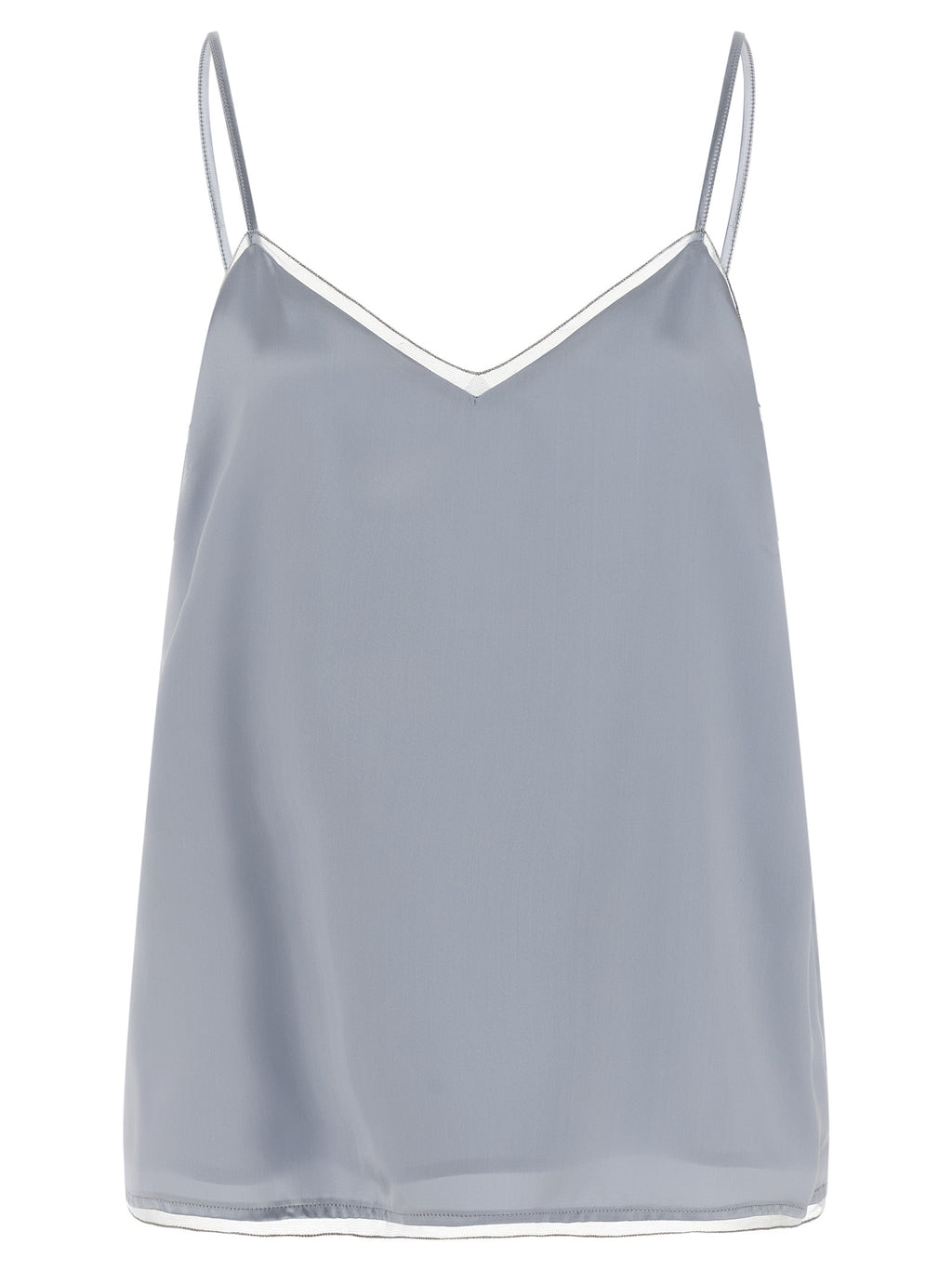 Blue Viscose Tank Tops