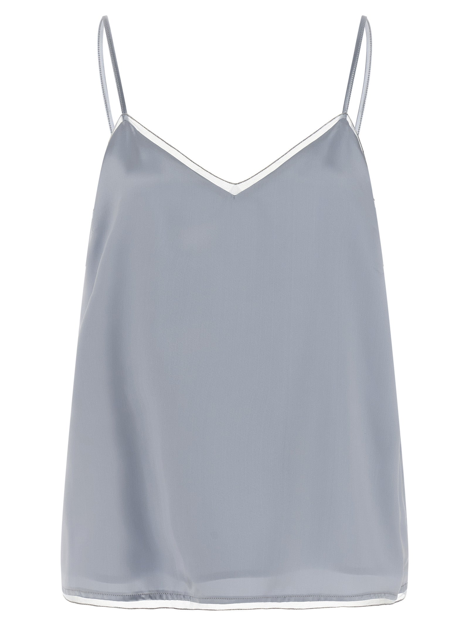 Blue Viscose Tank Tops
