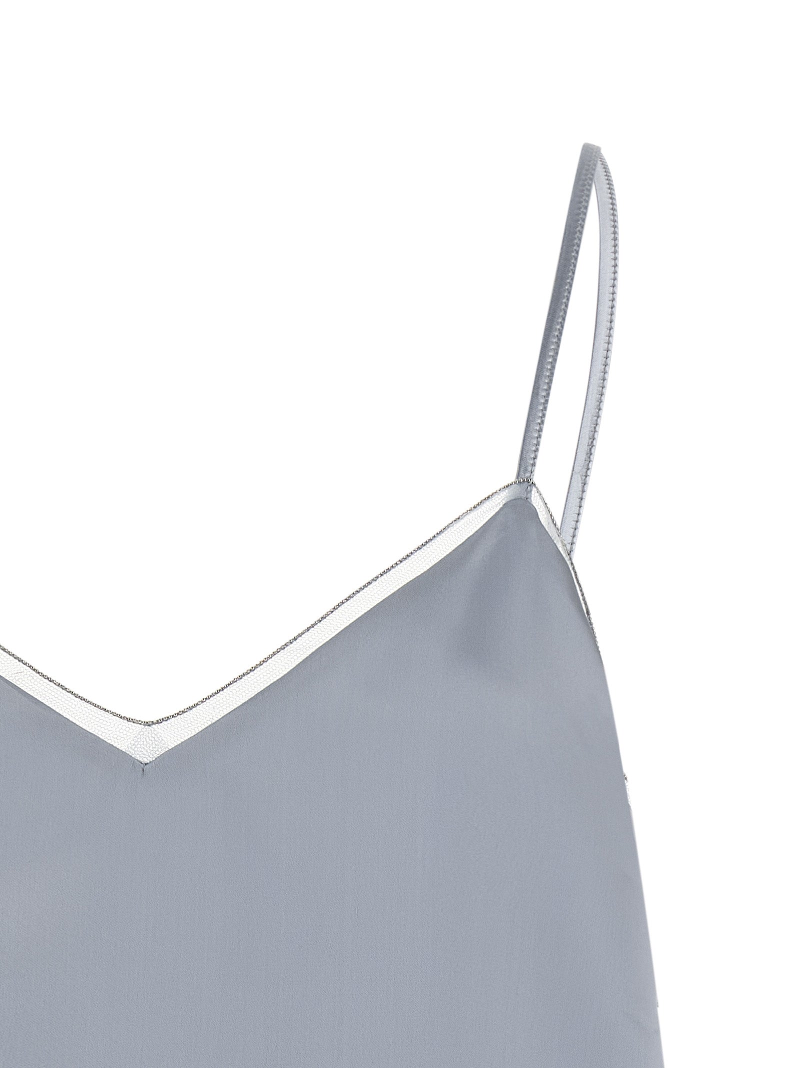 Blue Viscose Tank Tops