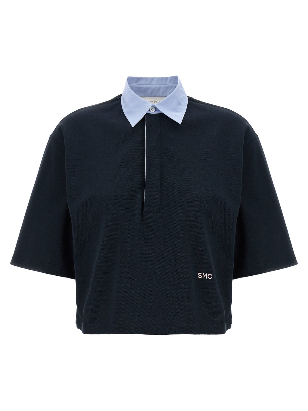 Blue Cotton Polo Shirt