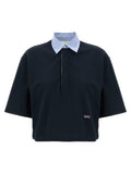 Blue Cotton Polo Shirt