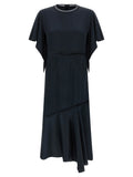 Blue Viscose Midi Dress
