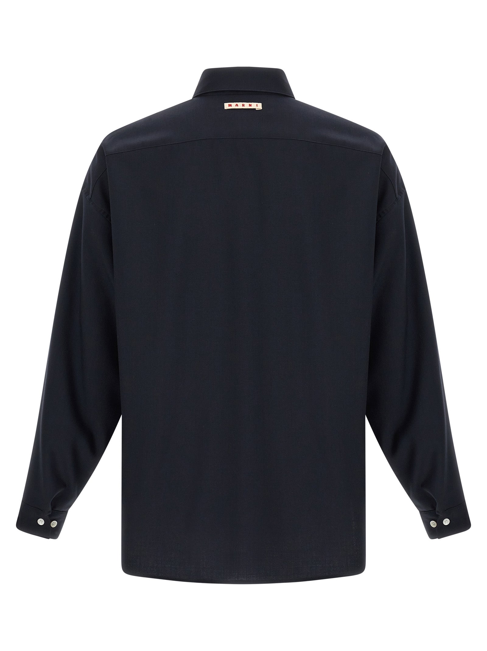 Blue Virgin Wool Blouse