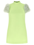 Bicolor Virgin Wool Short Dress
