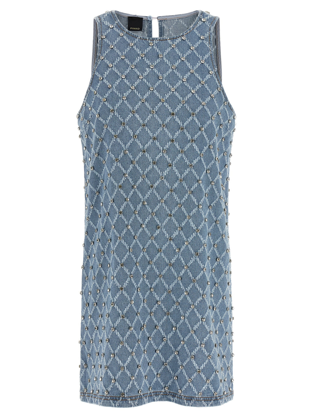 Blue Cotton Short Dress