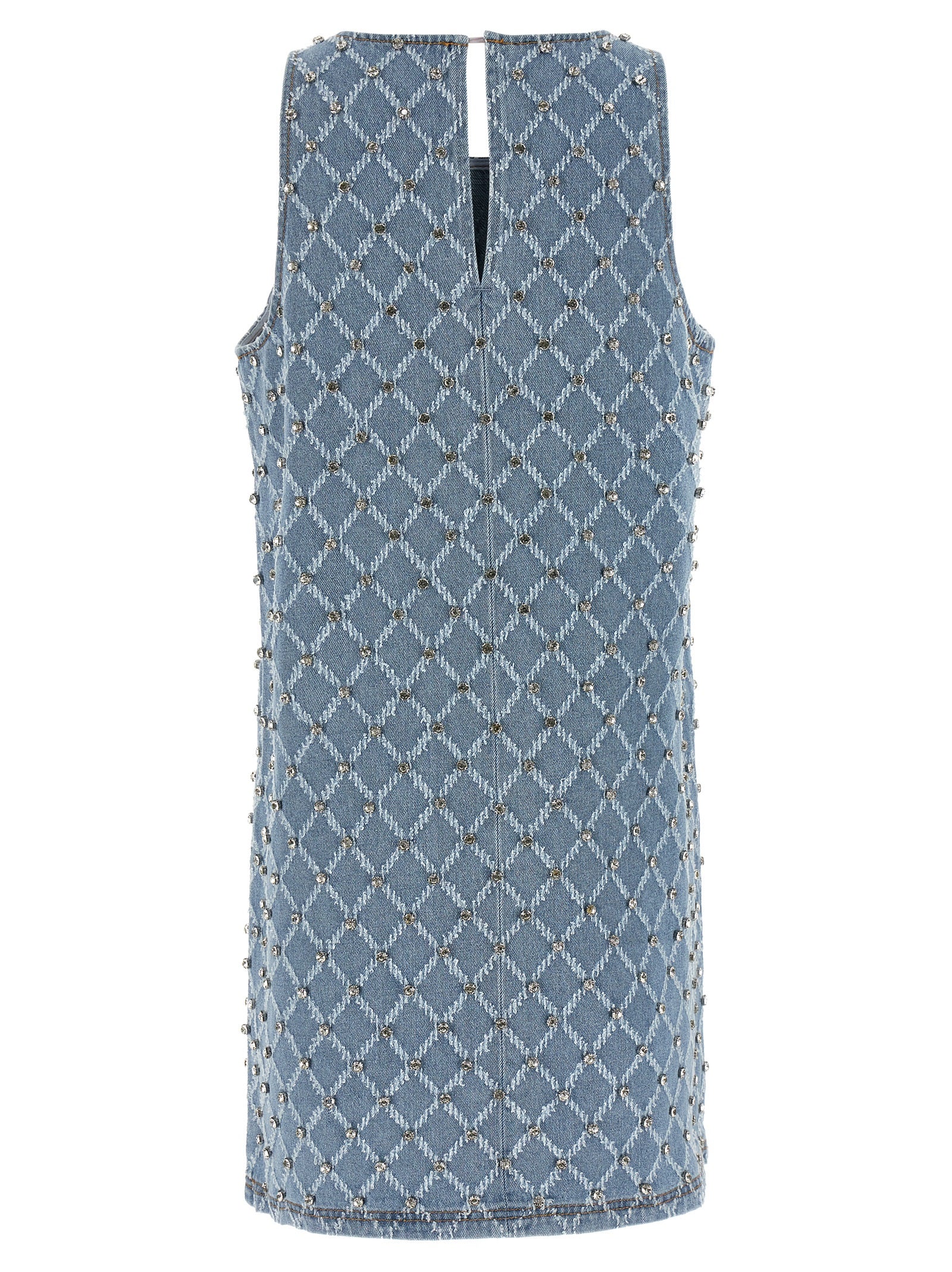 Blue Cotton Short Dress