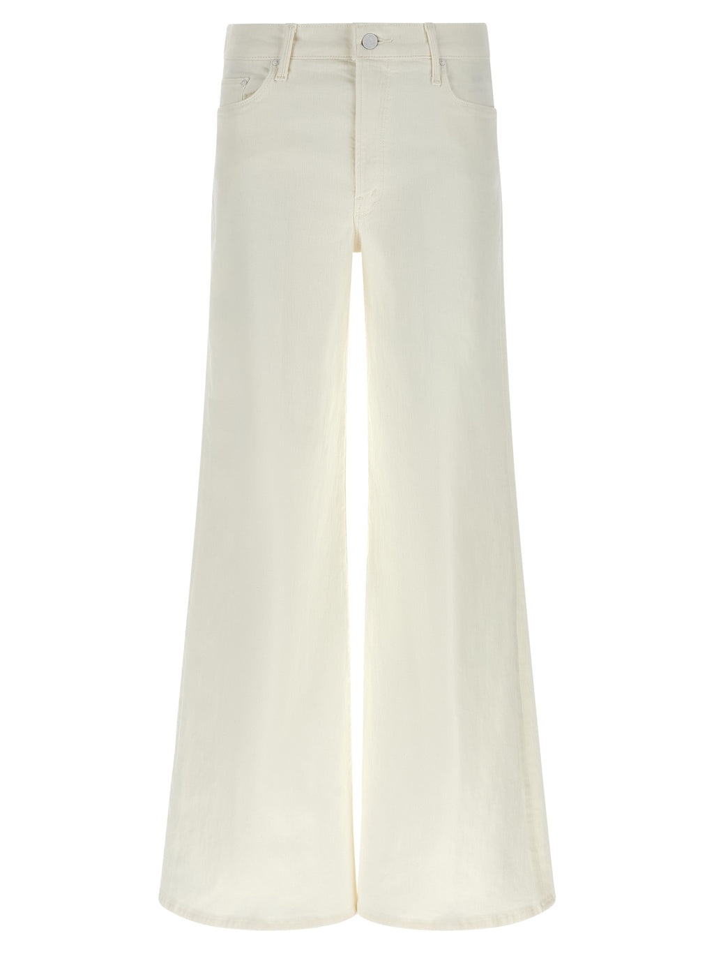 White Cotton Flared Jeans