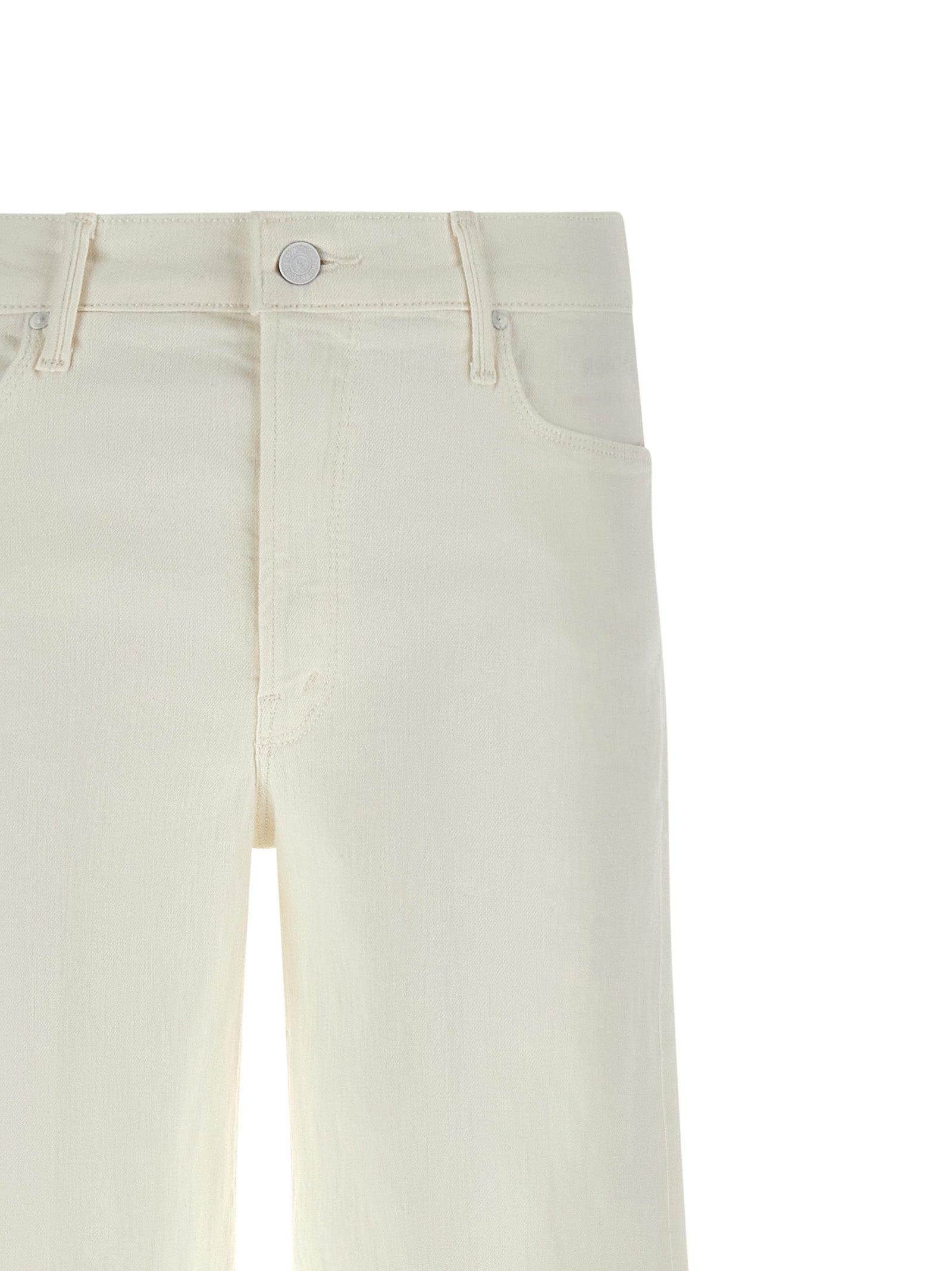 White Cotton Flared Jeans