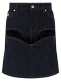 Blue Cotton Long Skirt