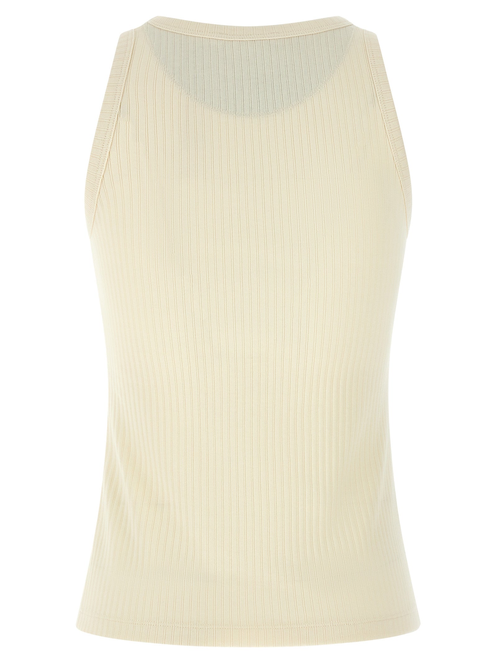 Beige Cotton Tank Tops