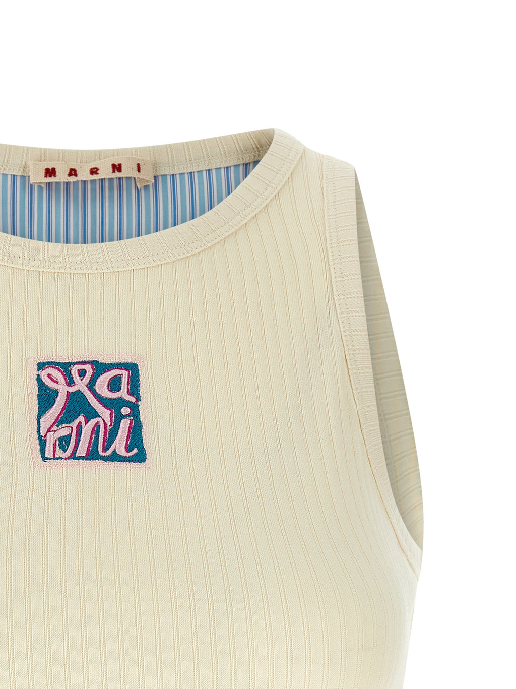 Beige Cotton Tank Tops