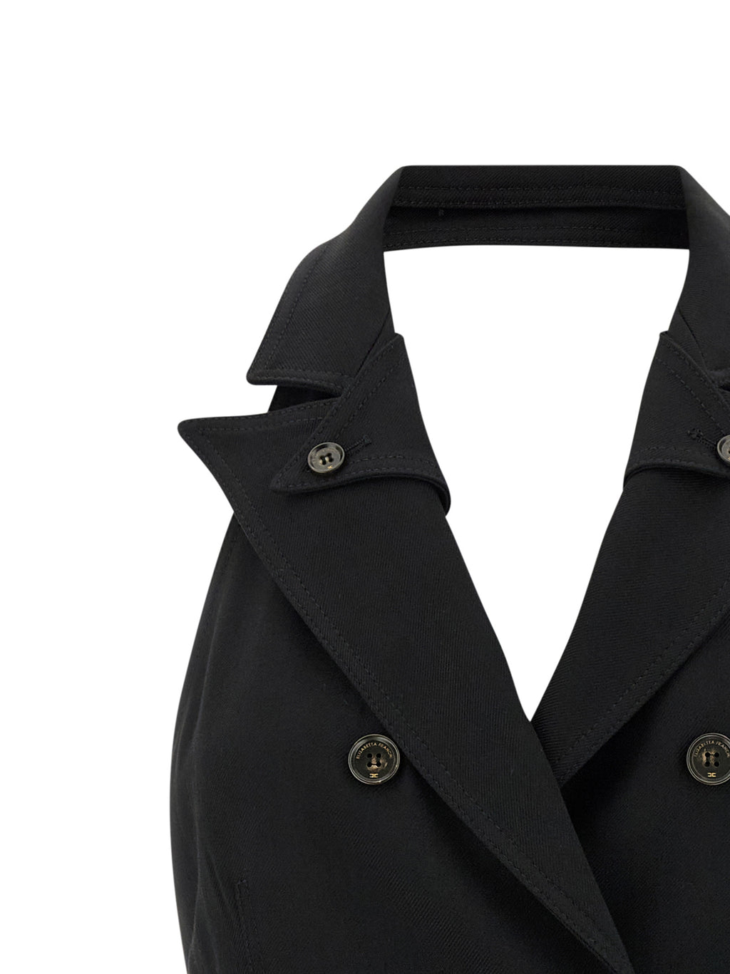 Black Viscose Short Dress