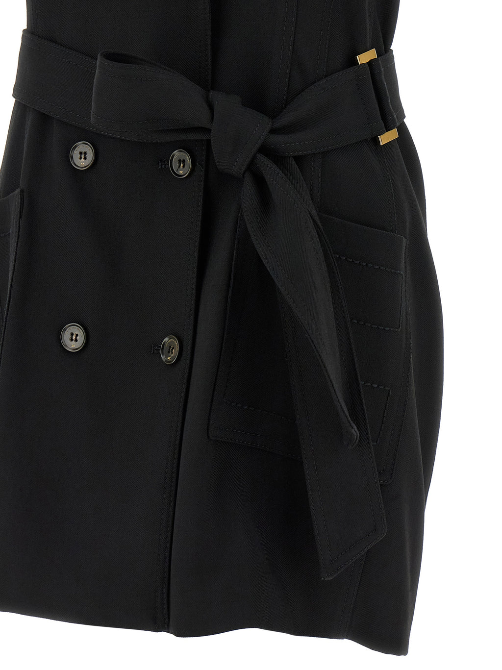Black Viscose Short Dress
