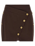Brown Cotton Long Skirt