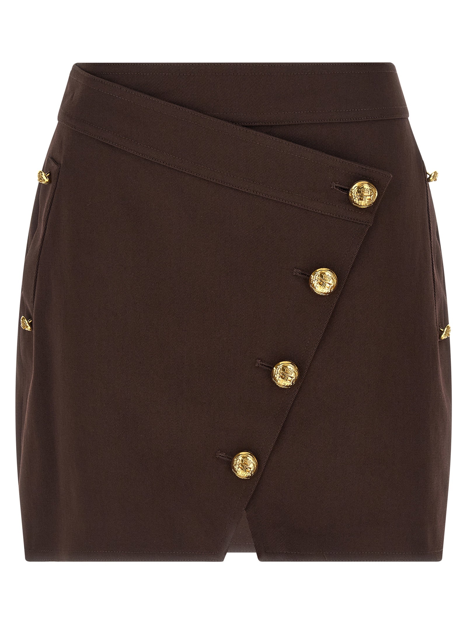 Brown Cotton Long Skirt