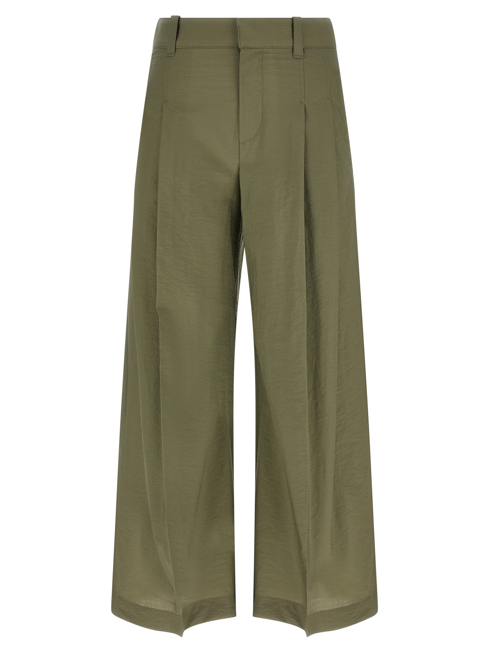Bicolor Cotton Casual Pants