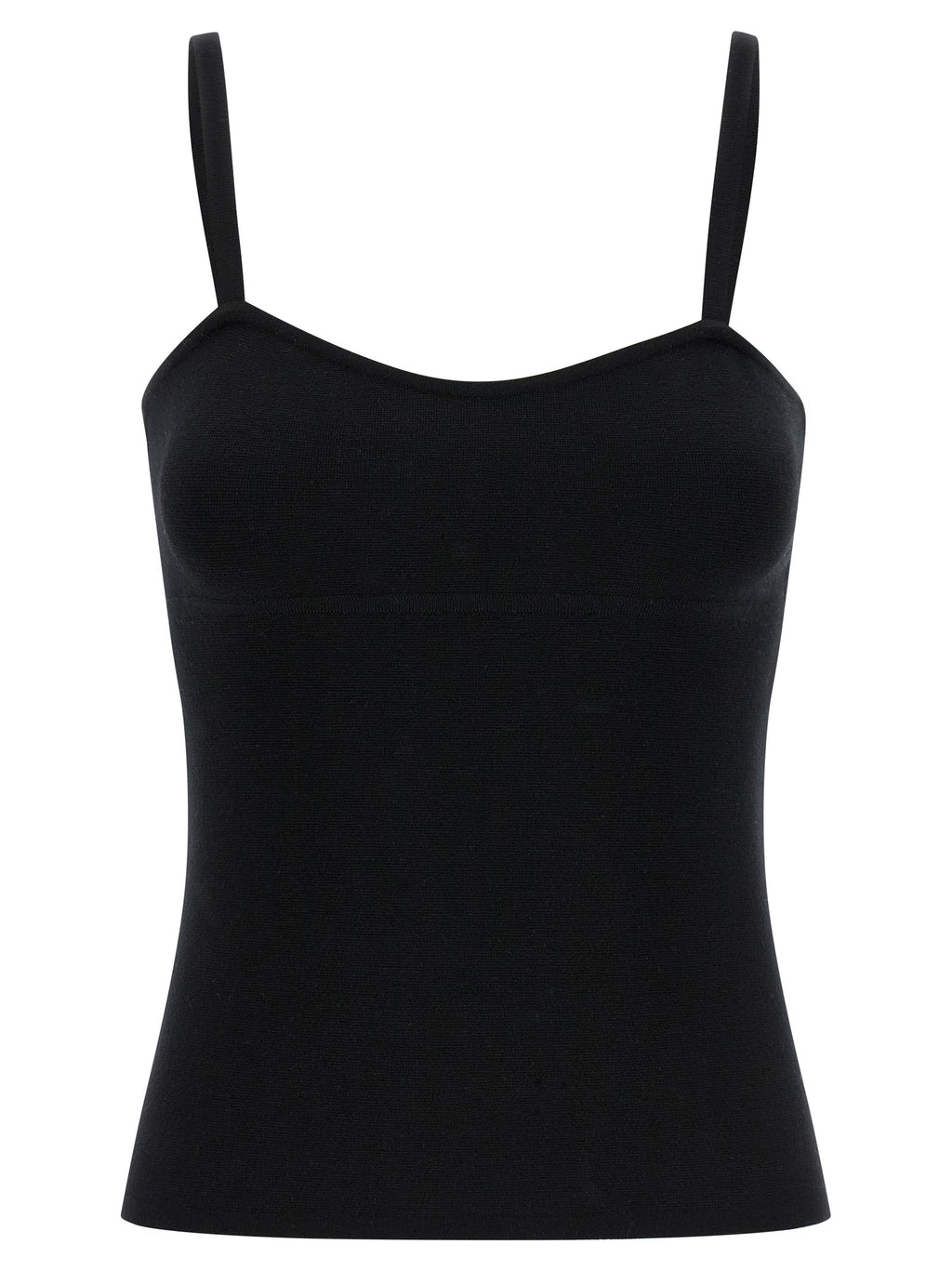 Black Virgin Wool Tank Tops