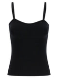 Black Virgin Wool Tank Tops