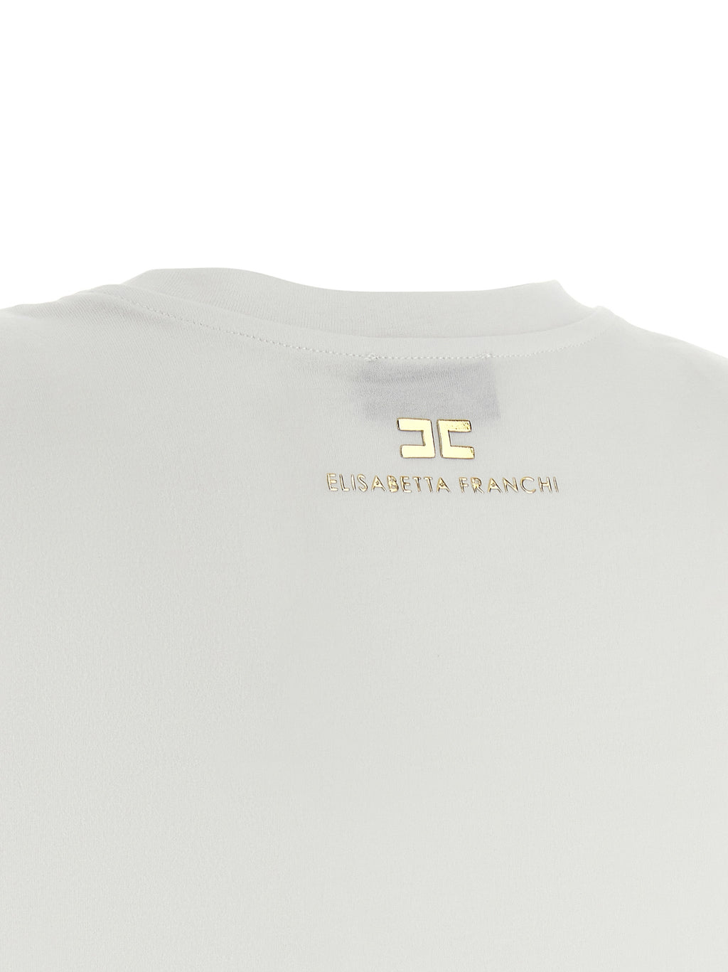 White Cotton Sleeveles T-Shirt