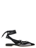 Black Leather Ballet Flats