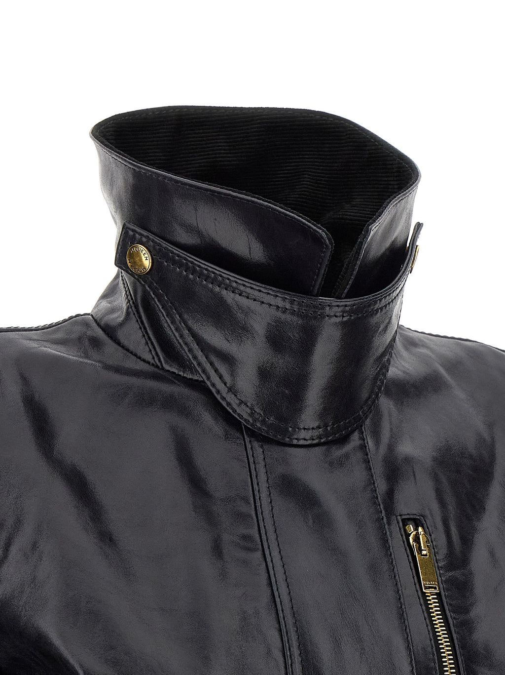 Black Cowhide Leather Jacket