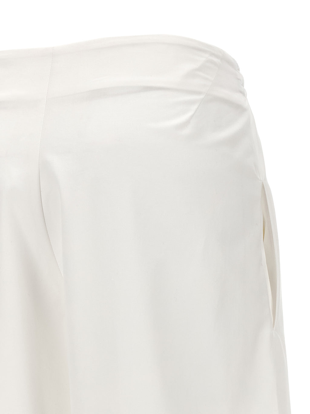 White Cotton Casual Pants