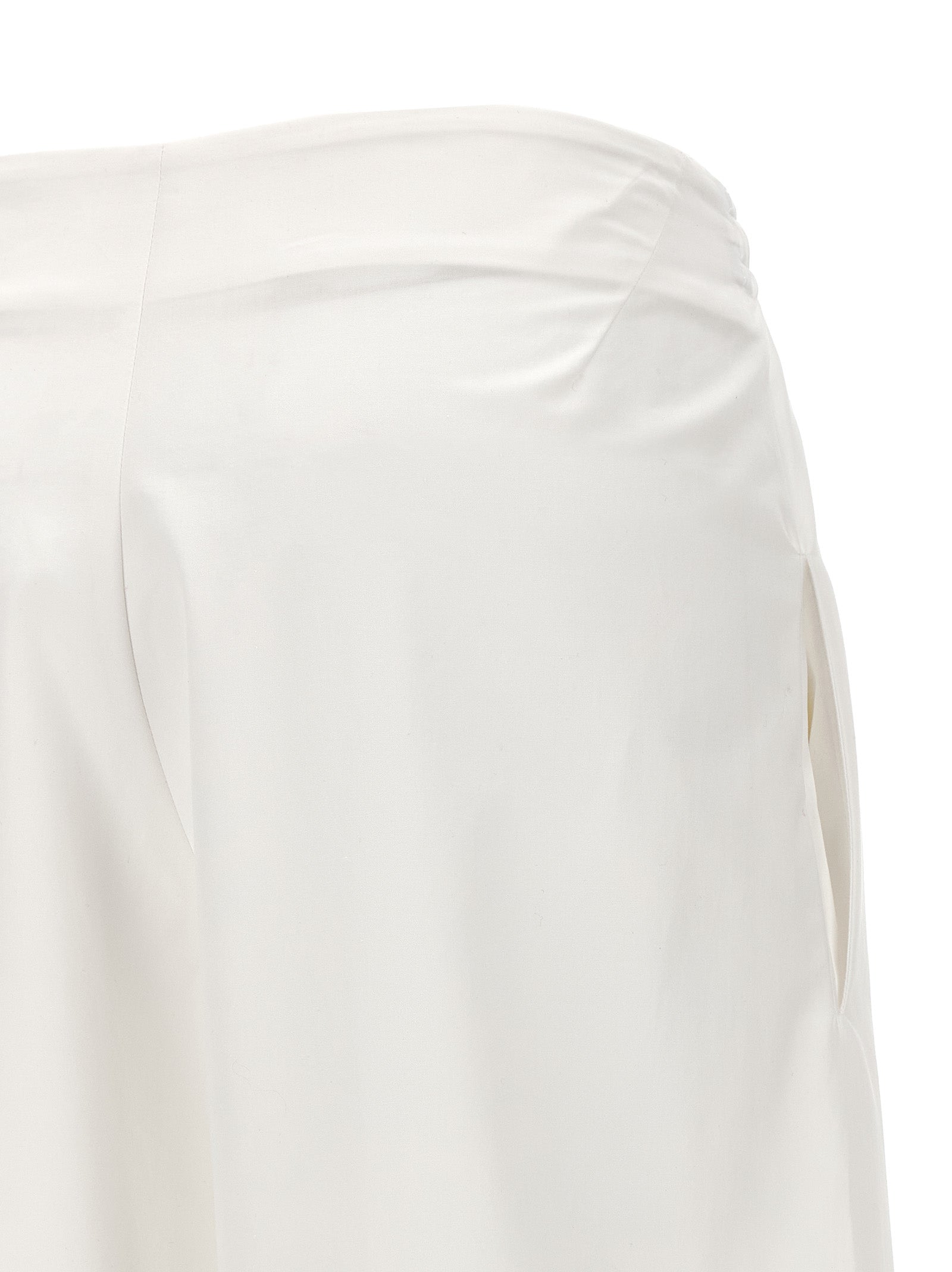 White Cotton Casual Pants