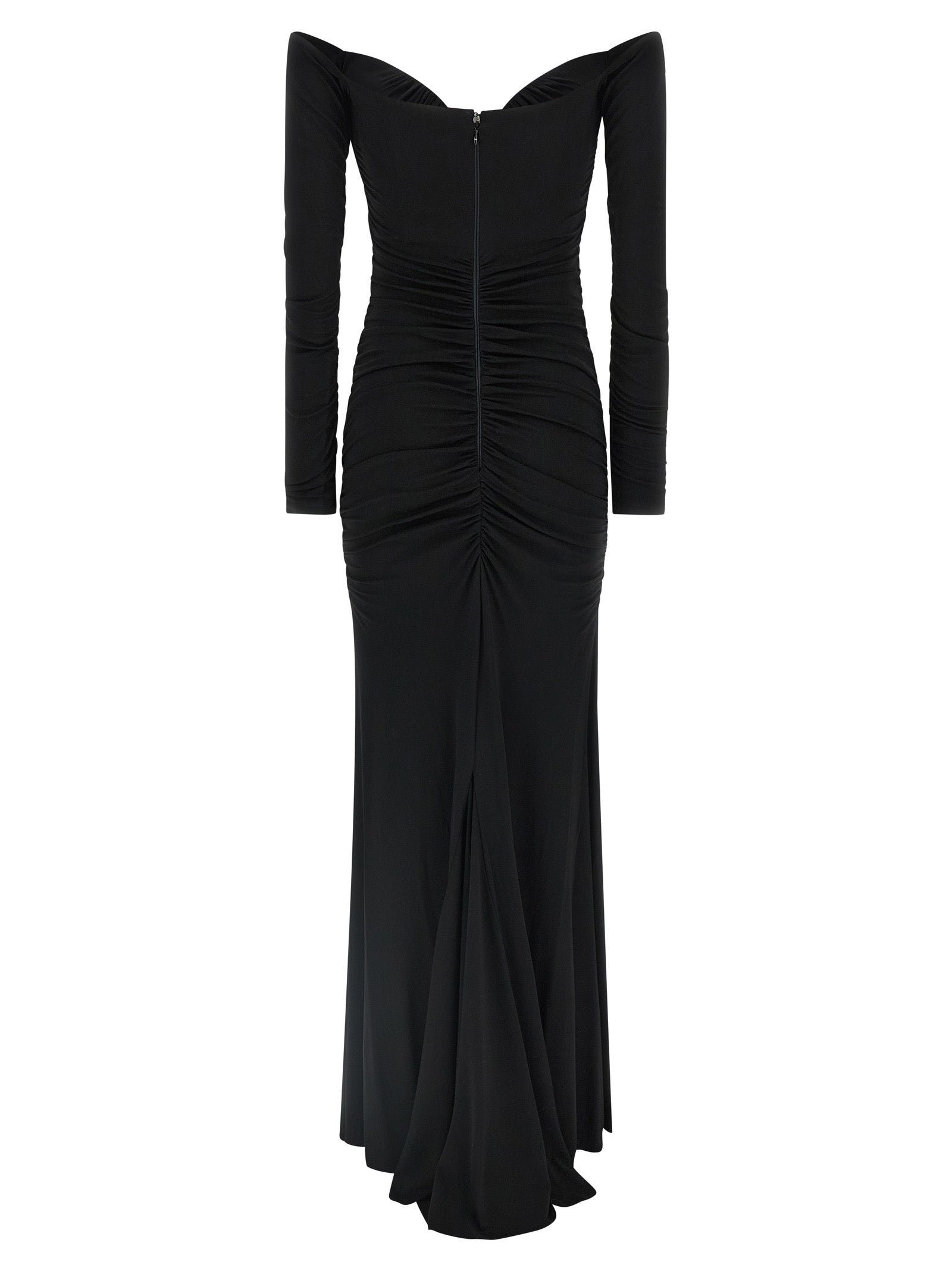 Black Viscose Long Dress
