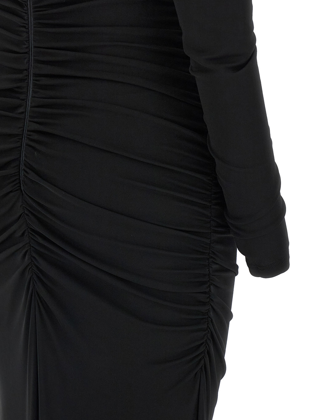 Black Viscose Long Dress