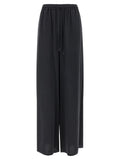 Blue Silk Casual Pants