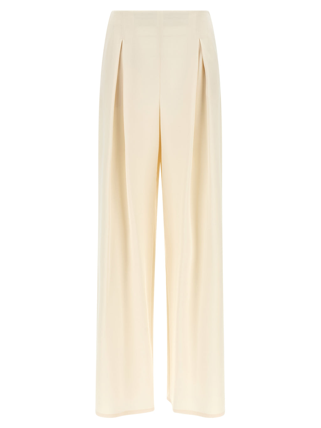 White Silk Casual Pants