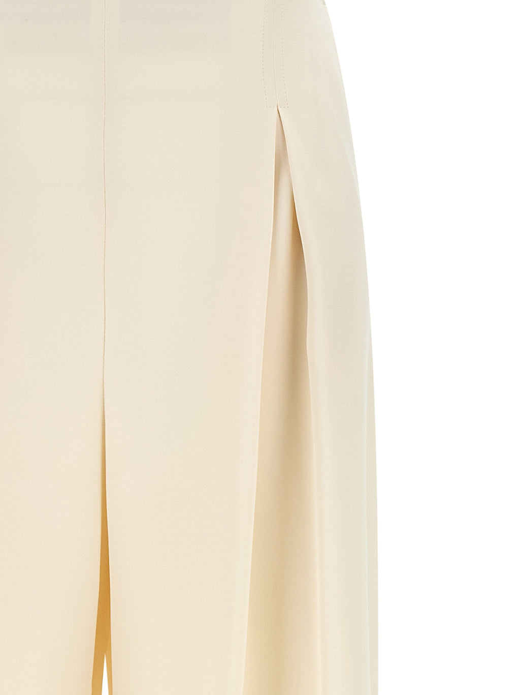 White Silk Casual Pants