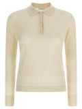 White Cashmere Polo Shirt