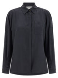 Gray Silk Blouse