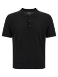 Black Wool Polo Shirt