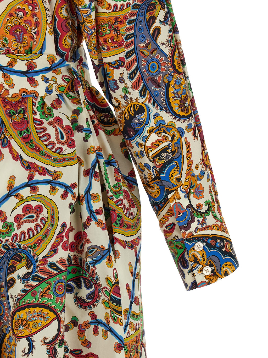 Multicolor Cotton Midi Dress