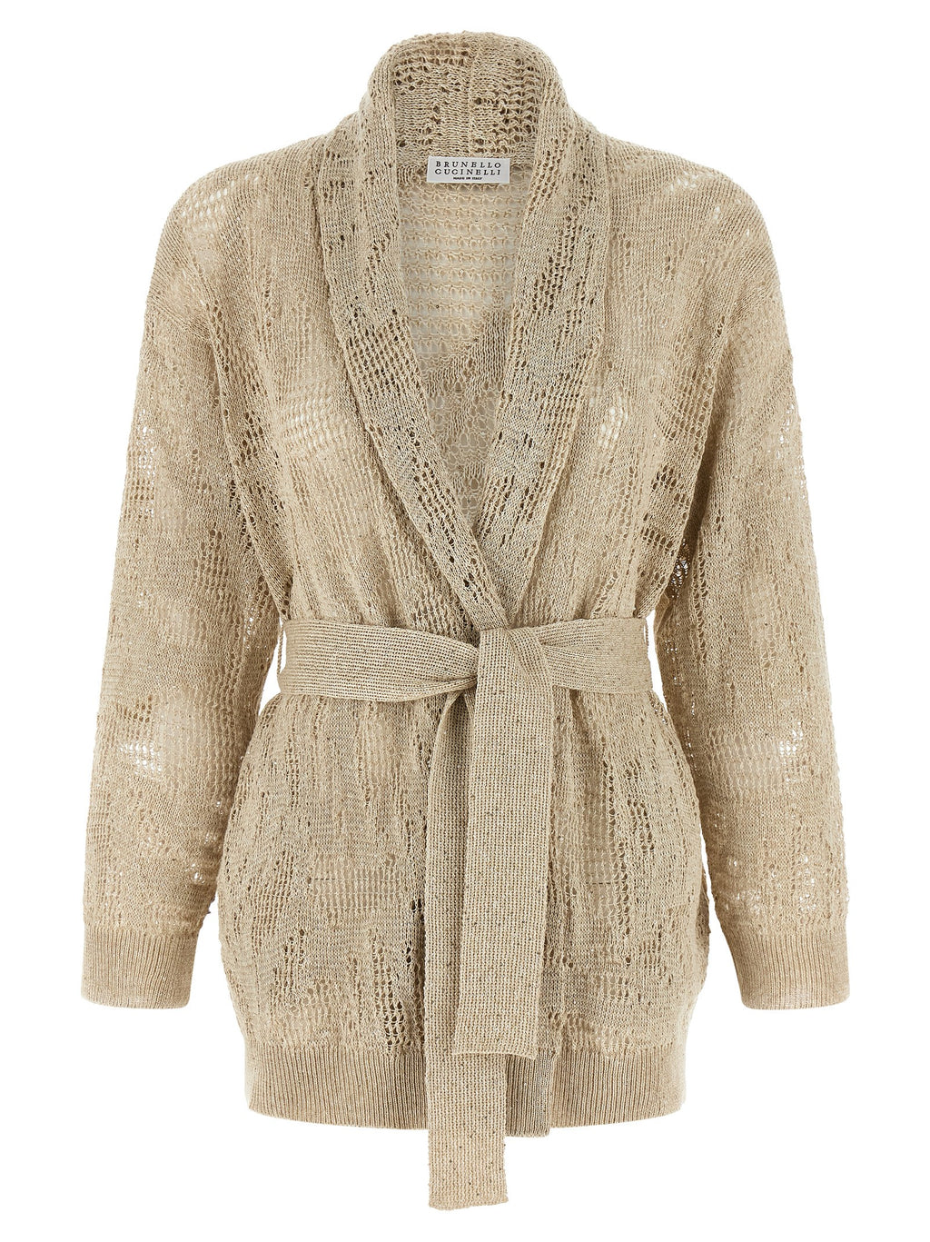 Beige Linen Cardigan