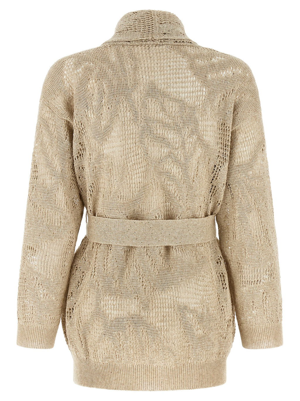 Beige Linen Cardigan
