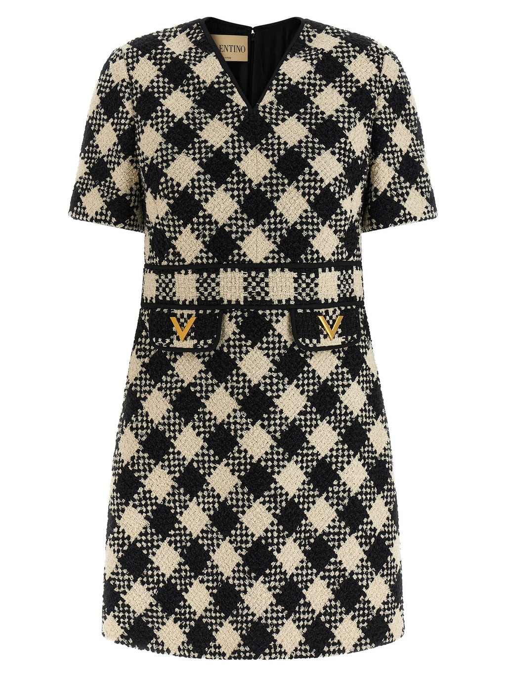 Bicolor Cotton Short Dress