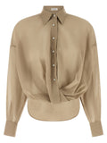 Beige Cotton Blouse