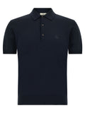 Blue Cotton Polo Shirt