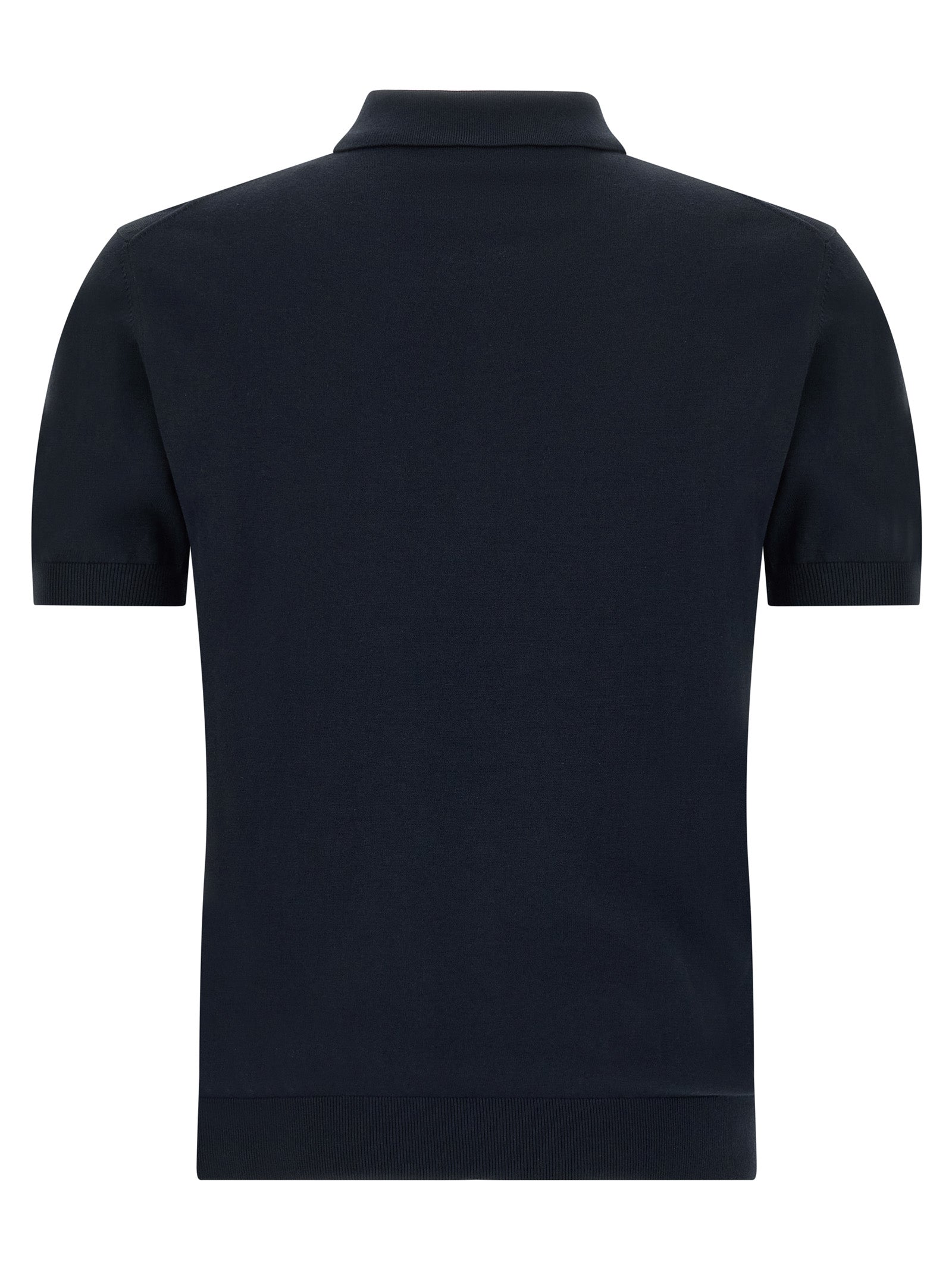 Blue Cotton Polo Shirt