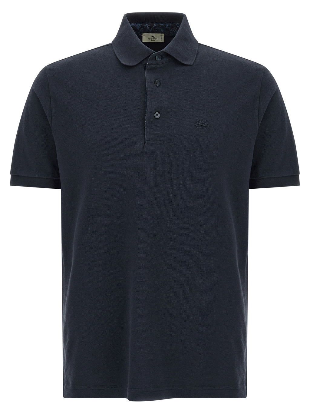 Blue Cotton Polo Shirt